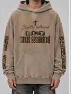 Snow Washed Loose Cotton Hoodie