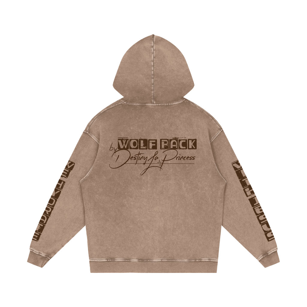 Snow Washed Loose Cotton Hoodie