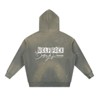 Vintage Washed Frayed Fleece Hoodie