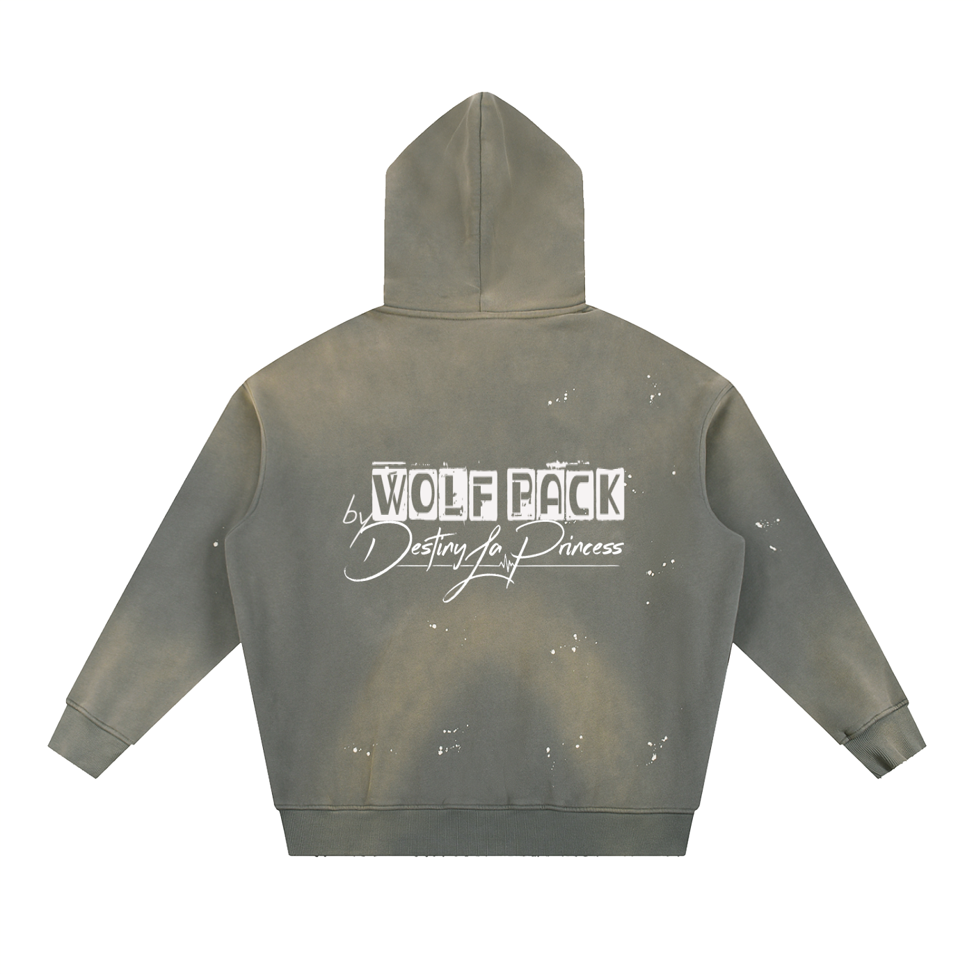 Vintage Washed Frayed Fleece Hoodie