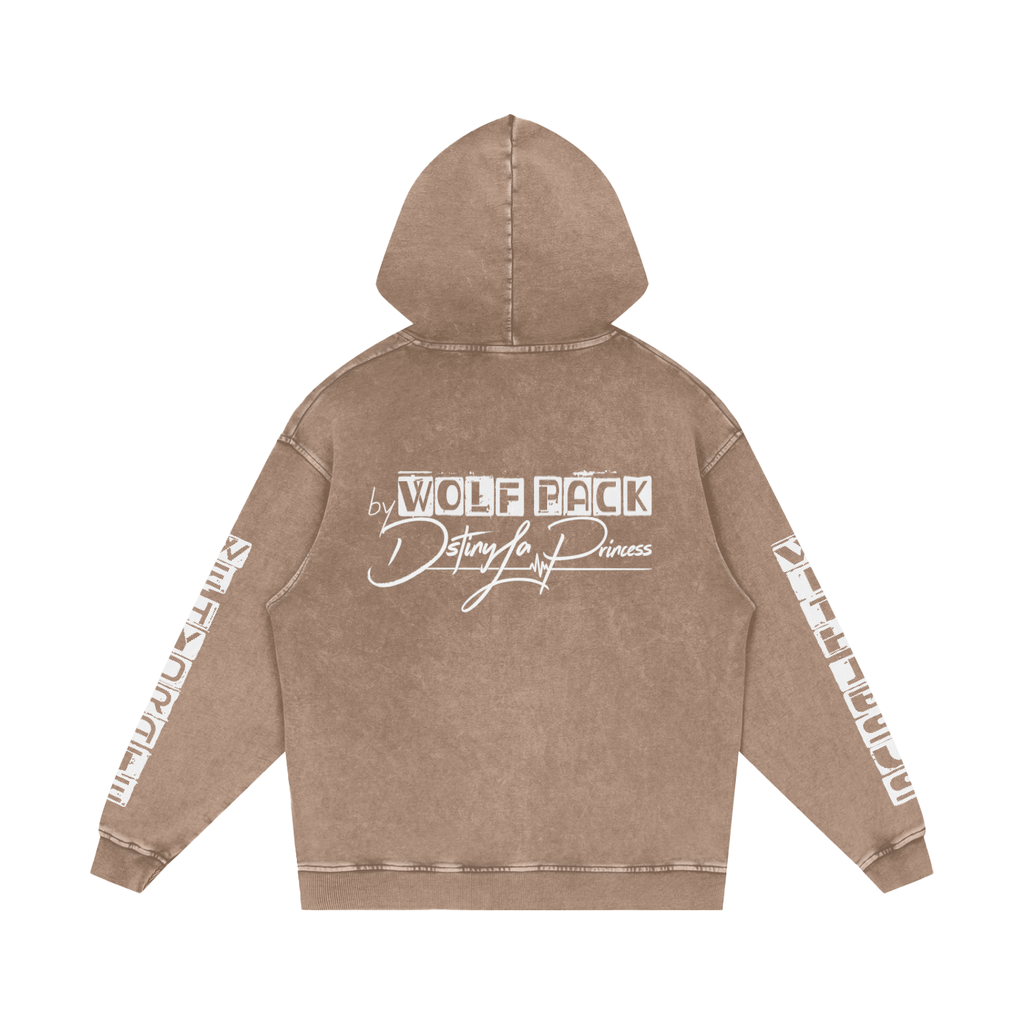 Snow Washed Loose Cotton Hoodie