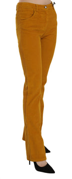 Costume National Orange High Waist Straight Trouser Pants