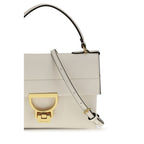 Coccinelle Beige Calf Leather Bos Taurus Handbag