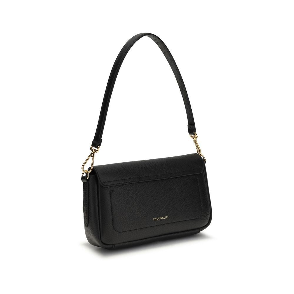 Coccinelle Black Calf Leather Bos Taurus Shoulder Bag