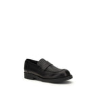 MM6 Black Calf Leather Bos Taurus Slip-On Loafers