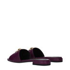 Versace Purple Leather Slippers