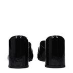 Versace Black Leather Platform Sandals