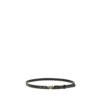 Prada Black Calf Leather Bos Taurus Regular Belt