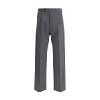 Prada Gray Fleece Wool Dress Pants