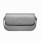 Authentic Designer Michael Kors Gray Leather Crossbody Bag