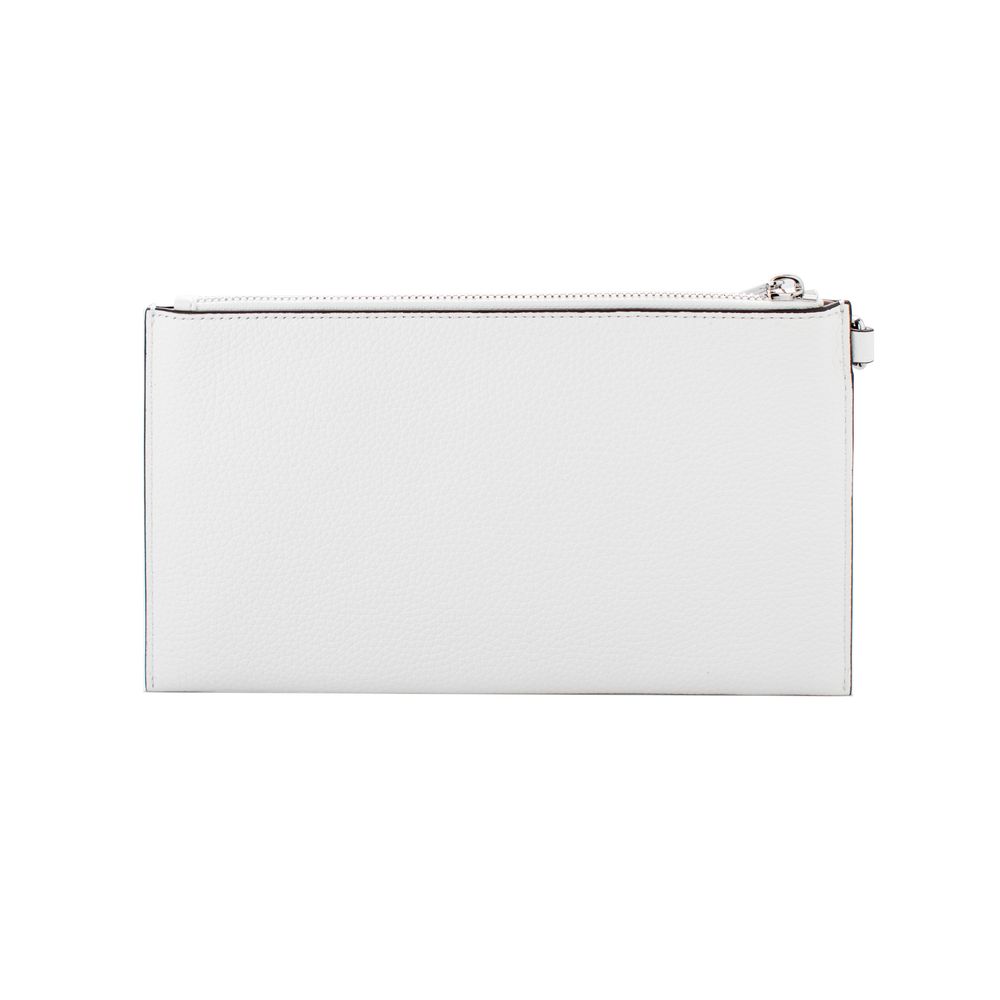 Authentic Designer Michael Kors White Leather Clutch Bag