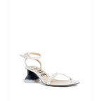 Loewe White Lamb Leather Platform Sandals