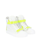 Giuseppe Zanotti White Calfskin High Top Sneakers