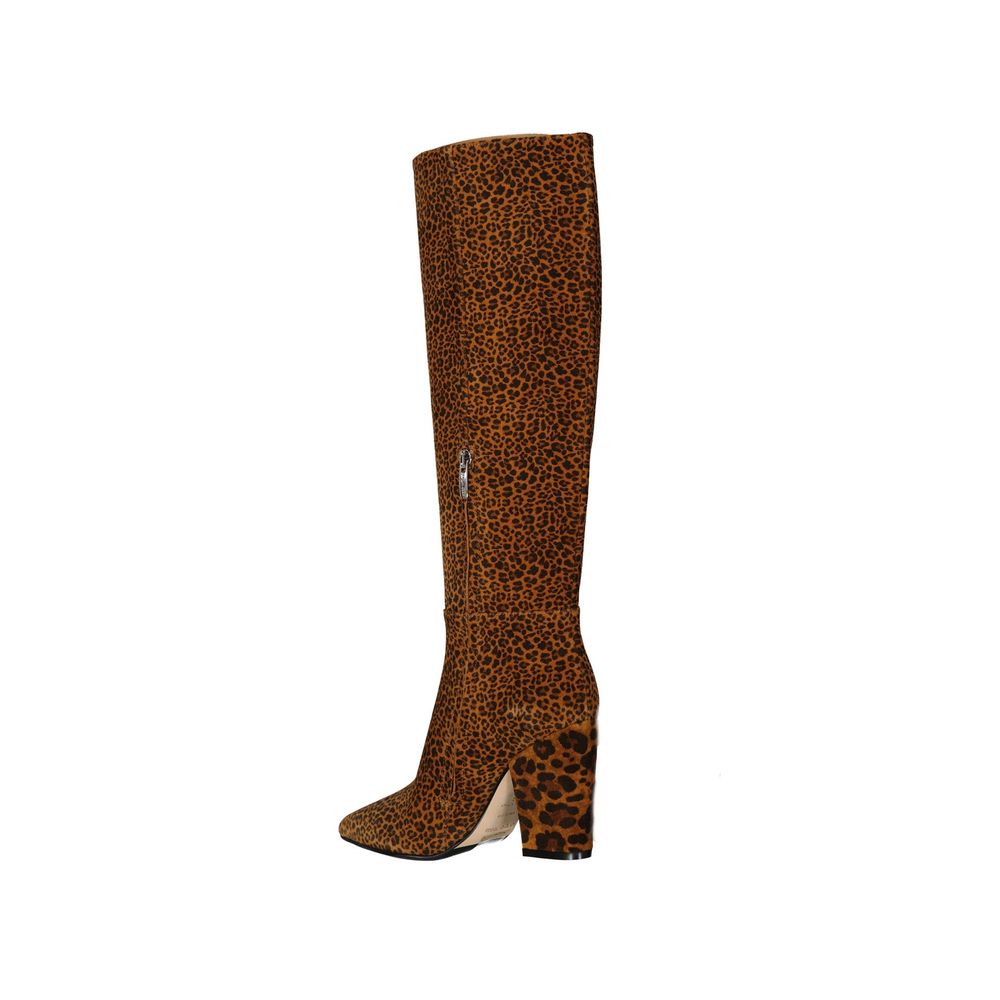 Sergio Rossi Brown Calfskin High Heel Boots
