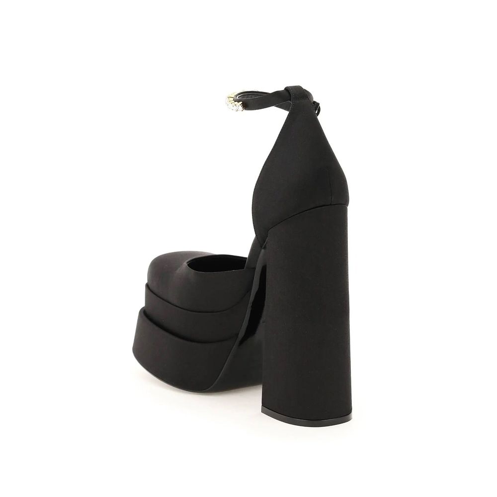 Authentic Designer Authentic Designer Versace Black Silk Platform Pumps