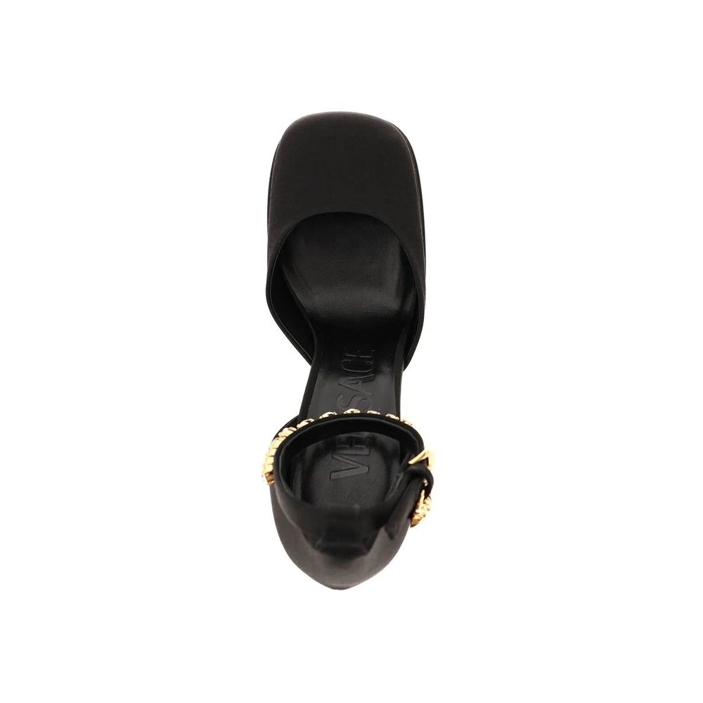 Authentic Designer Authentic Designer Versace Black Silk Platform Pumps