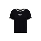 Versace Black Viscose T-Shirt