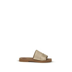 Chloé Gold Polyester Sandals