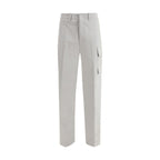 Fendi Silver Cotton Cargo Pants