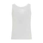 Versace White Cotton Tank Tops
