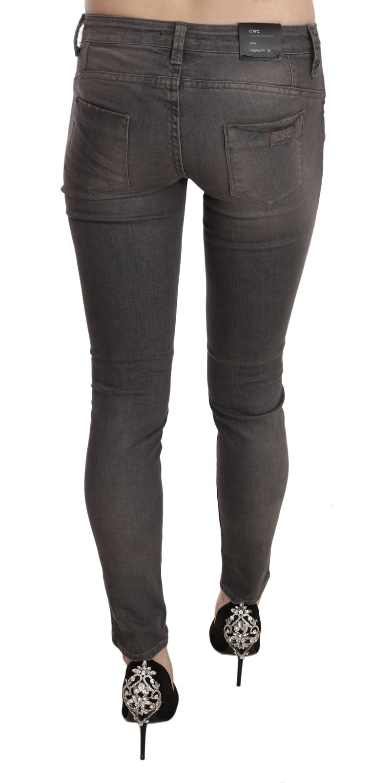 Authentic Designer Authentic Designer Costume National Gray Washed Low Waist Skinny Jeans