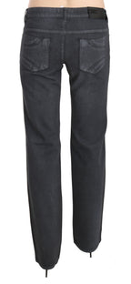 Costume National Gray Low Waist Straight Denim Pants Jeans