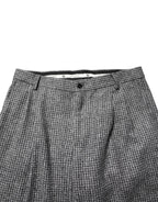 Dolce & Gabbana Gray Houndstooth Straight Dress Trouser Pants
