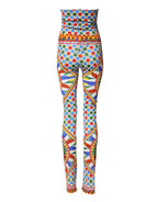 Dolce & Gabbana Multicolor Carretto Leggings High Waist Pants