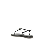 Giuseppe Zanotti Black Calf Leather Bos Taurus Sandals