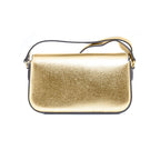 Authentic Designer Michael Kors Gold Leather Crossbody Bag