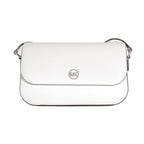 Authentic Designer Michael Kors White Leather Crossbody Bag