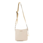 Authentic Designer Michael Kors Beige Canvas Crossbody Bag