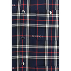 Gucci Blue Cotton Jackets And Coat