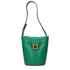 Salvatore Ferragamo Green Leather Shoulder Bag