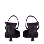 The Attico Purple Leather Stiletto Heel Sandals