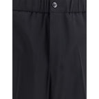 Giorgio Armani Black Cotton Casual Pants