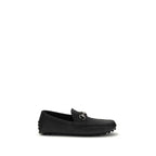 Gucci Black Calf Leather Bos Taurus Slip-On Loafers