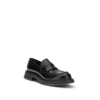 Gucci Black Calf Leather Bos Taurus Slip-On Loafers