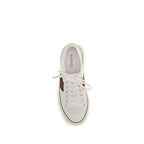 Gucci White Cotton Low Top Sneakers