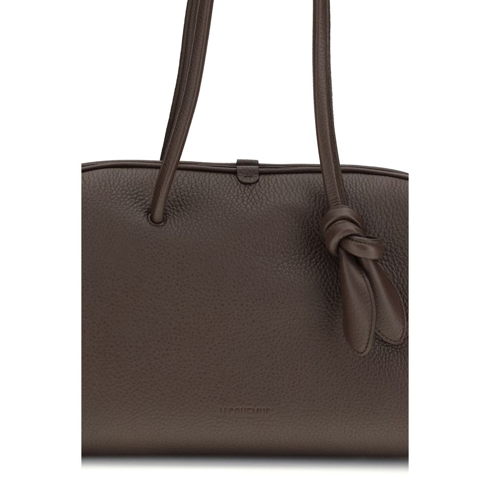 Jacquemus Brown Calf Leather Bos Taurus Shoulder Bag