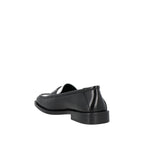 The Attico Black Leather Slip-On Loafers