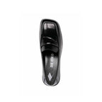 The Attico Black Calfskin Slip-On Loafers