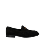 Giuseppe Zanotti Black Calfskin Slip-On Loafers