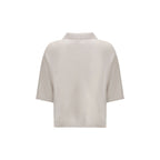 Allude Cream Cashmere Polo Shirt