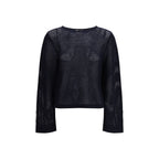 Allude Blue Fleece Wool Sweatshirt