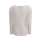Allude White Cashmere Cashmere Sweater