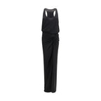 The Andamane Black Polyester Long Dress