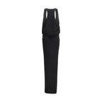 The Andamane Black Polyester Long Dress