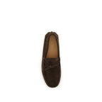 Tod's Brown Calf Leather Bos Taurus Slip-On Loafers