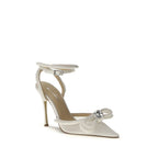 MACH & MACH White Silk High Heel Pumps